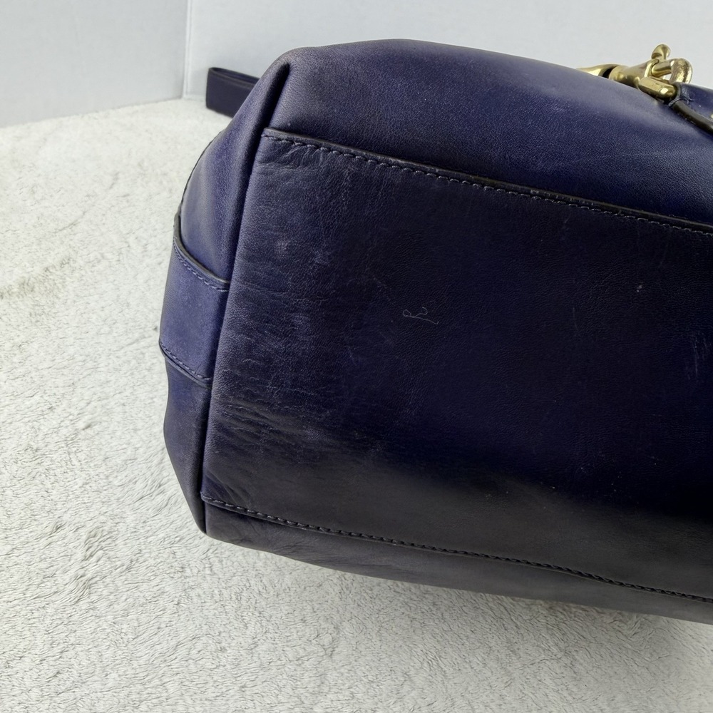 Coach Legacy Duffle Leather Purple Shoulder Crossbody Handbag 23420 Tassels - Picture 9 of 16